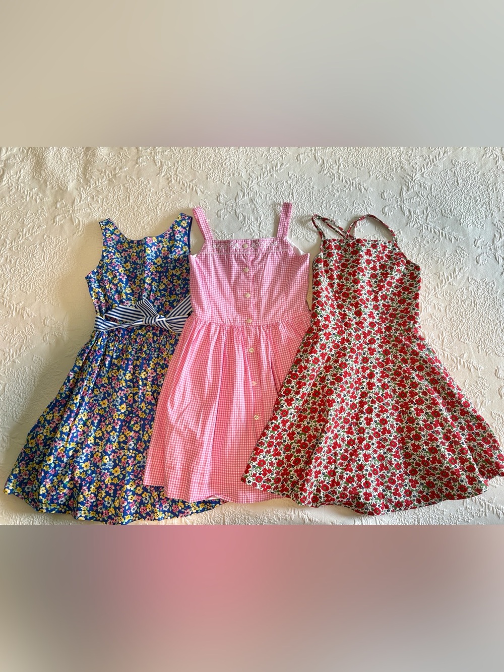 Bundle Of Three Beautiful Polo Ralph Lauren Girls Size 12 Dresses